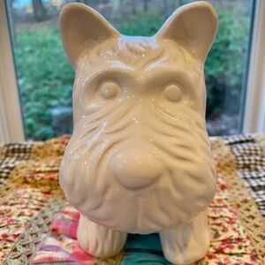 Larger Ceramic Scottie Westie Terrier Dog Figurine - Home Art NO FLAWS woof!
